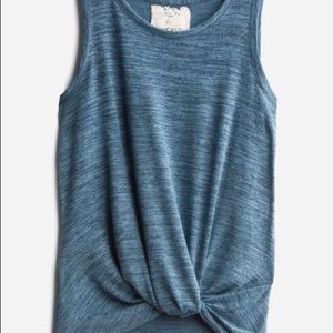 Cupio Leia Knot Front Knit Tank Top